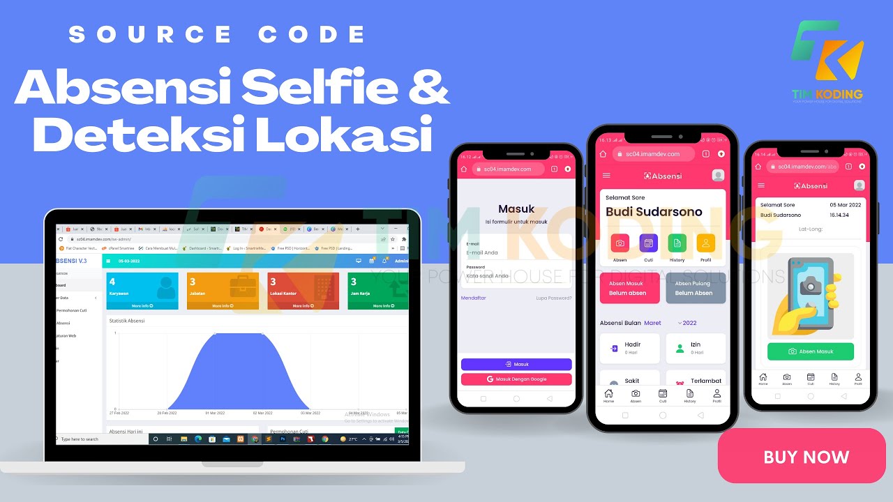 APLIKASI ABSENSI SELFIE ONLINE DAN DETEKSI LOKASI BERBASIS WEB (MOBILE FRIENDLY)
